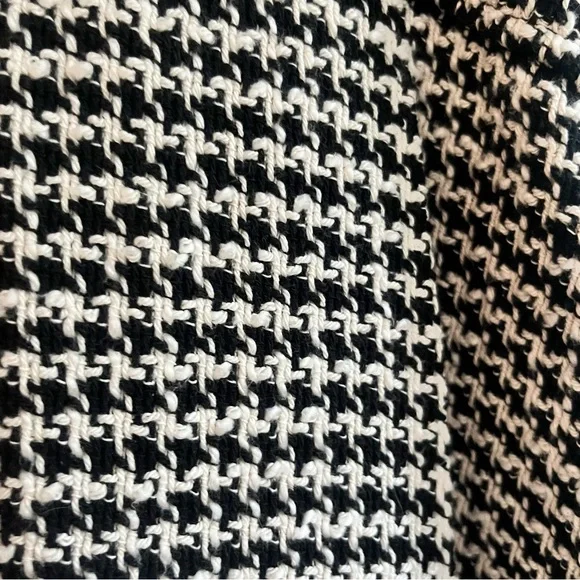 ZARA MIDI TWEED HERRINGBONE PINAFORE JUMPER DRESS BLACK WHITE BUTTONS MEDIUM - Picture 6 of 15